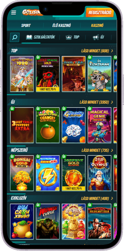 Golisimo Casino Játékok